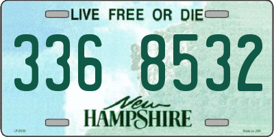 NH license plate 3368532