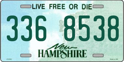 NH license plate 3368538
