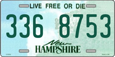 NH license plate 3368753