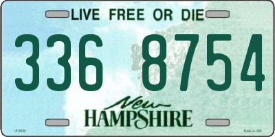 NH license plate 3368754
