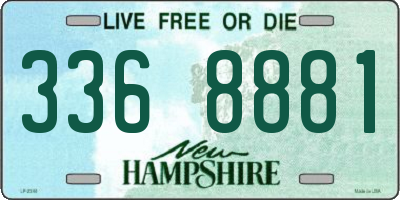 NH license plate 3368881