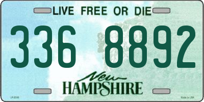 NH license plate 3368892