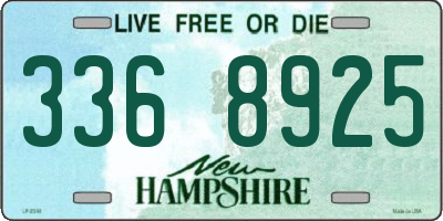 NH license plate 3368925