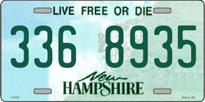 NH license plate 3368935