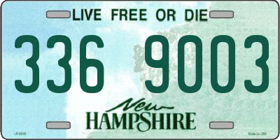 NH license plate 3369003