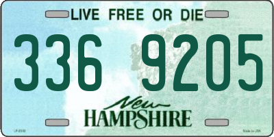 NH license plate 3369205