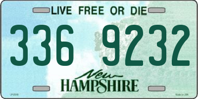 NH license plate 3369232