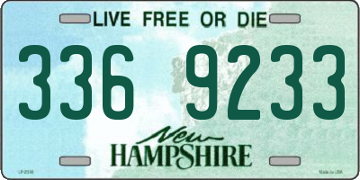 NH license plate 3369233