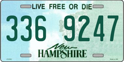 NH license plate 3369247