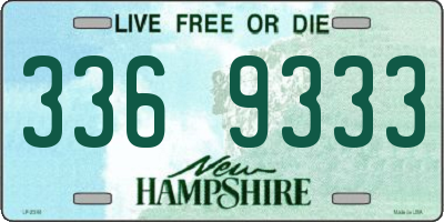 NH license plate 3369333