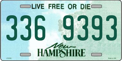 NH license plate 3369393