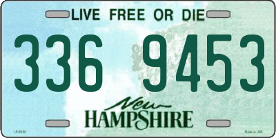 NH license plate 3369453