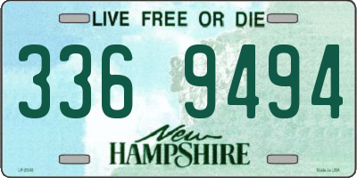 NH license plate 3369494