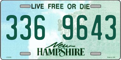 NH license plate 3369643