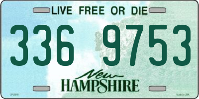 NH license plate 3369753