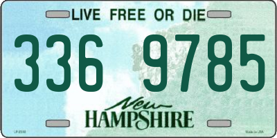 NH license plate 3369785