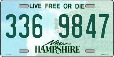 NH license plate 3369847