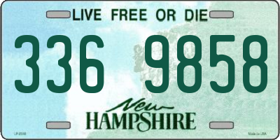 NH license plate 3369858