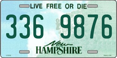 NH license plate 3369876