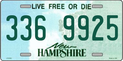 NH license plate 3369925