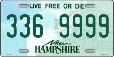 NH license plate 3369999