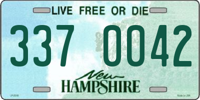 NH license plate 3370042