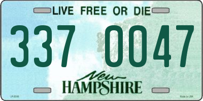 NH license plate 3370047