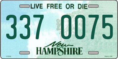 NH license plate 3370075