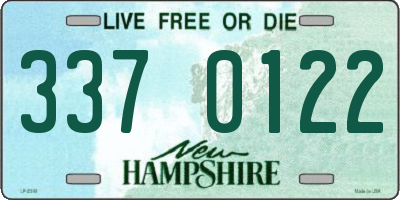 NH license plate 3370122