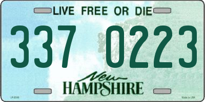 NH license plate 3370223