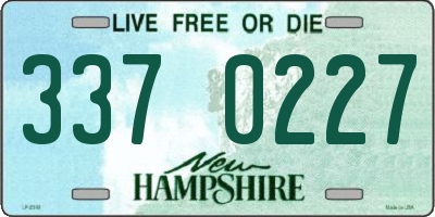NH license plate 3370227