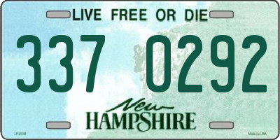 NH license plate 3370292