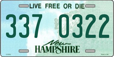 NH license plate 3370322