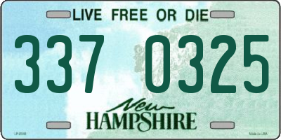 NH license plate 3370325