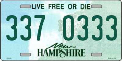NH license plate 3370333