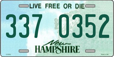 NH license plate 3370352