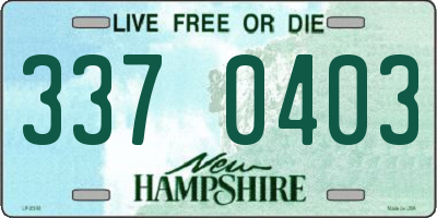 NH license plate 3370403
