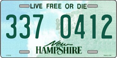 NH license plate 3370412