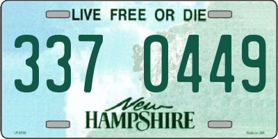 NH license plate 3370449