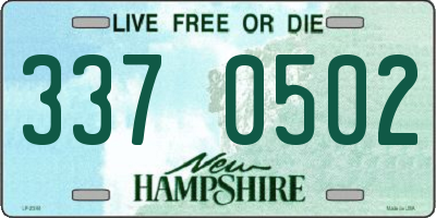 NH license plate 3370502