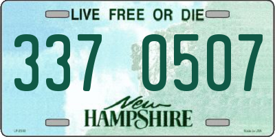 NH license plate 3370507
