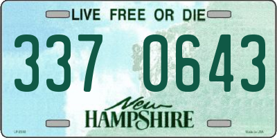 NH license plate 3370643