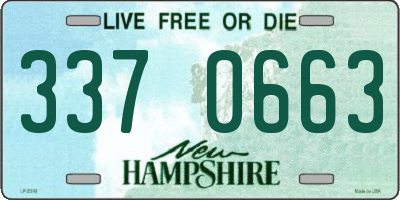 NH license plate 3370663