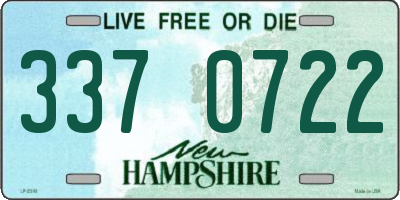 NH license plate 3370722