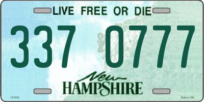 NH license plate 3370777