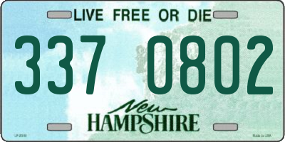NH license plate 3370802