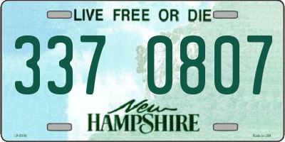 NH license plate 3370807