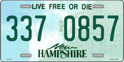 NH license plate 3370857
