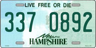 NH license plate 3370892