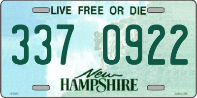 NH license plate 3370922